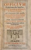 MISSALS : Officium Hebdomadae Sanctae, Juxta Formam Missalis & Breuiarij Romani, etc. cont.