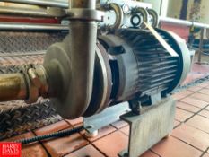 Ampco Centrifugal Pump, Model: 2.5 x 2 DC2, S/N CC-1826-1-1 with 10 HP 3,500 RPM Motor - Rigging