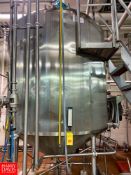 Crepaco 2,000 Gallon (7,570 Liter) Jacketed S/S Processor, Dome-Top, Cone-Bottom, S/N: F-8834 with