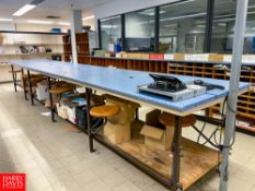 (3) Work Tables with Integrated Stools - Rigging Fee: $900