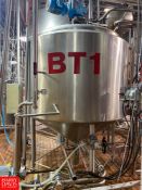 Crepaco 1,000 Gallon (3,785 Liter) Jacketed S/S Processor, Dome-Top, Cone-Bottom, S/N: A-9354 with