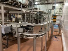 S/S Framed 180 Degree Conveyor with Motor 20' Length x 8