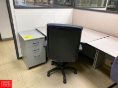 Desk, (2) Drawer Sets, File Cabinet and (2) Chairs - Rigging Fee: $100