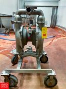 Wilden S/S Diaphragm Pump Mounted on Portable S/S Cart - Rigging Fee: $50