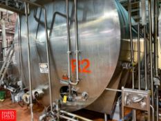 Ellett 12,000 Gallon (45,424 Liter) Horizontal S/S Tank, S/N: 38469A with Horizontal Agitation (