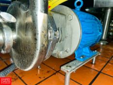 Ampco Centrifugal Pump, Model: AC+216MD18T-S, S/N: CC-114536-1-1 with 3 HP 2,880 RPM Motor - Rigging