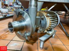 Fristam Centrifugal Pump, Model: FPX3522-140, S/N: 352272140 with 7.5 HP 3,470 RPM Motor - Rigging