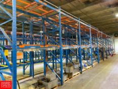 Sections Pallet Racking, Dimensions = 14' Height x 8.5' Width - Rigging Fee: $3,000