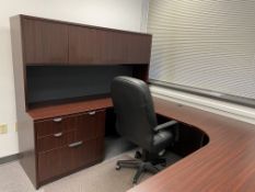 Desk with Drawers, Desktop Cabinet, Cabinet and (3) Chairs - Rigging Fee: $200