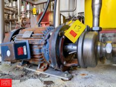 APV Puma Centrifugal Pump with 20 HP 3,537 RPM Motor - Rigging Fee: $100