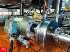 Tri-Clover Centrifugal Pump, Model: C216MD56T, S/N: 0165 with 1,740 RPM Motor - Rigging Fee: $100