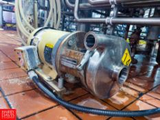 Tri-Clover Centrifugal Pump, Model: C216MD18T-S-KX, S/N: 267620-01 with 5 HP 3,450 RPM Motor -