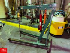 Carolina 16,000 LB (8 Ton) Engine Hoist, S/N: 9998 - Rigging Fee: $150
