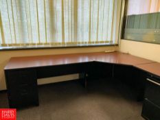 Desk with Drawers, File Cabinet, Book Shelf and Chair - Rigging Fee: $300