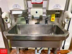 S/S Hand Sink with (2) Auto Faucets - Rigging Fee: $400