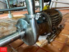 Tri-Clover Centrifugal Pump, Model: C216MDC18T-S, S/N: 255305-01 - Rigging Fee: $100