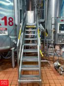 S/S Framed Catwalk with (3) Elevated Platforms (3) Sets of Stairs and S/S Handrail, 28' - Rigging