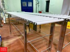 S/S Framed, Adjustable Height Roller Conveyor 14' Length x 27