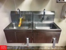 (2) S/S Hand Sinks with Knee Control - Rigging Fee: $250