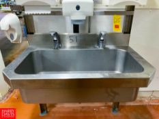S/S Hand Sink with (2) Auto Faucets - Rigging Fee: $400