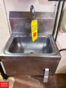 S/S Hand Sink with Knee Control - Rigging Fee: $150