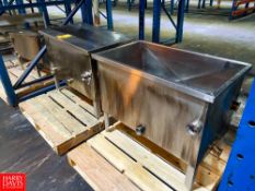 S/S Tubs, (2) with Lids - Rigging Fee: $100