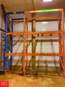 Sections Pallet Racking, Dimensions = 14' Height x 8.5' Width and 14' Height x 4.5' Width -