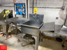 S/S Wash Sink, with Wing, Table and Sprayer Rigging fee: $200