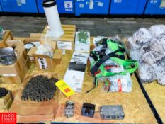 Assorted Chain, Band Saw Blades, Fabric Gloves and Harnesses Rigging fee: $75