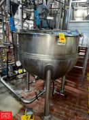 Lee 200 Gallon Jacketed S/S Kettle, with Scrape Surface Agitation Rigging fee: $1350