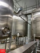 Cherry-Burrell 5,000 Gallon, Type C Single Shell S/S Vertical Tank, Dome-Top, Cone-Bottom, Model: