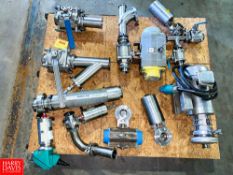 Assorted Clamp Type Valves Rigging fee: $100