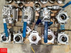 Assorted S/S Ball Valves Rigging fee: $150