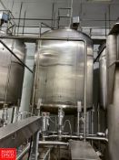 Cherry-Burrell 5,000 Gallon, Type C Single Shell S/S Vertical Tank, Dome-Top, Cone-Bottom, Model: