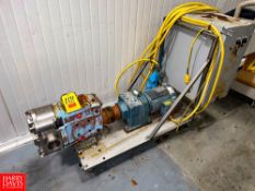 Waukesha Cherry-Burrell, Model: 130, Positive Displacement Pump, Mounted on S/S Cart Rigging fee: $