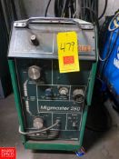 L-Tec Migmaster 250 208V, S/N: B93H-38919 Rigging fee: $100