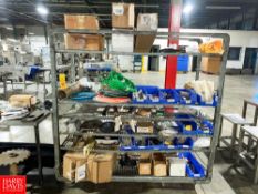 Assorted Tubing, Conveyor Parts, S/S Clamps and Portable Racks Rigging fee: $100