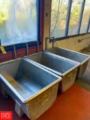 51“ x 30“ x 21“ S/S Portable Tubs, with Drain Plugs Rigging fee: $100