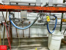 Cream Unloading System, with Waukesha Cherry-Burrell Air Valves and (2) S/S Racks Rigging fee: $650