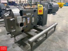 SPX/Waukesha Cherry-Burrell Positive Displacement Pump, Model: 045-U2 Rigging fee: $250