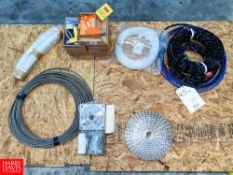 Assorted Wire, Piping, Coiled Metal, Hoses, Water Guns Right Angle Drive Rigging fee: $50