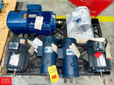(6) Assorted Motors Rigging fee: $150