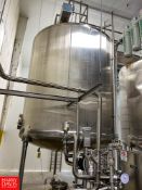 Cherry-Burrell 5,000 Gallon, Type C Single Shell S/S Vertical Tank, Dome-Top, Cone-Bottom, Model: