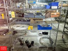 Assorted Electrical Parts, Tubing, Motor Parts and Portable Rack Rigging fee: $75