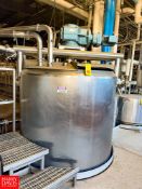 Feldmeier 2,000 Gallon Jacketed S/S Hinged Lid Processor, S/N A-094-03, with Side Sweep