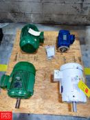 (4) Assorted Motors Rigging fee: $100