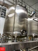 Cherry-Burrell 5,000 Gallon, Type C Single Shell S/S Vertical Tank, Dome-Top, Cone-Bottom, Model: