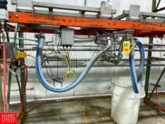 Cream Unloading System, with Waukesha Cherry-Burrell Air Valves and (2) S/S Racks Rigging fee: $650