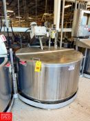 Lee 300 Gallon Jacketed S/S Kettle, Model: 300D75, with Scrape Surface Agitation , S/N: 28578-1-3