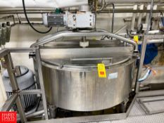 Breddo/Mueller 200 Gallon Jacketed S/S Likwifier, Cone-Bottom, Mounted on Load Cells, with Mettler